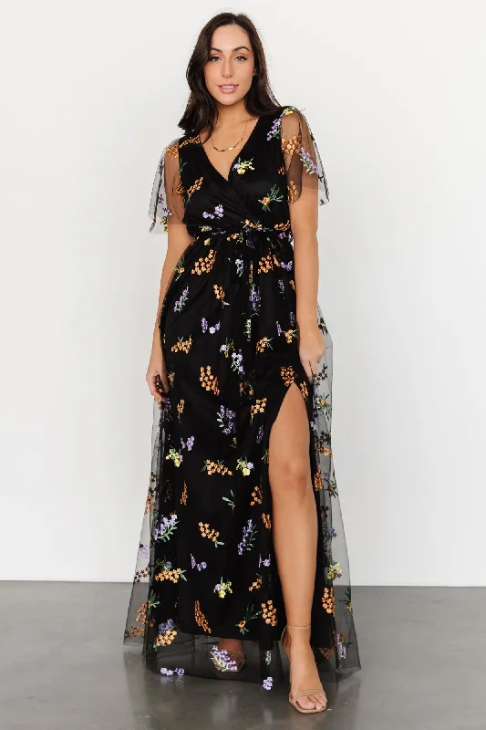 Sale Event Marseille Embossed Maxi Dress | Midnight Meadow