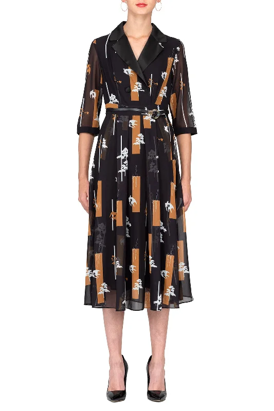 Special Discount SCANDINAVIA-Turned Over Collar Shift Dress