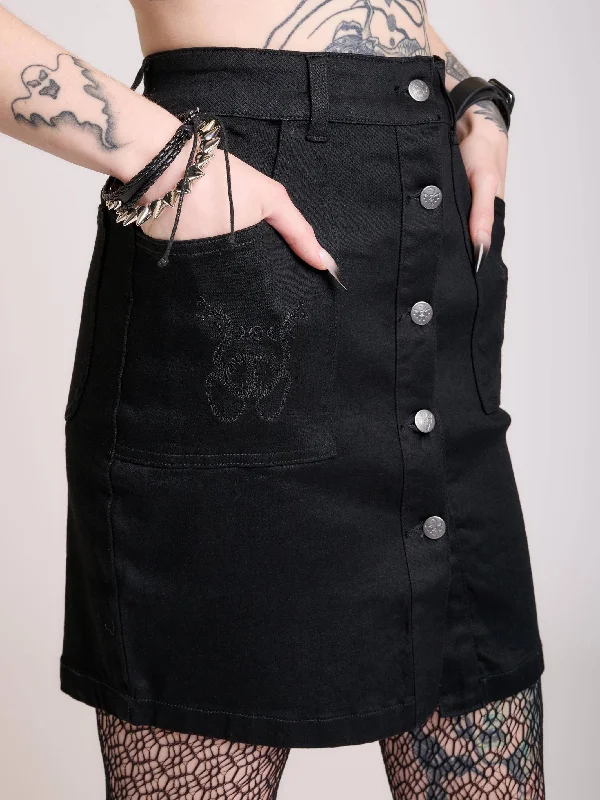 lace dressSnake Embroidered Denim Skirt