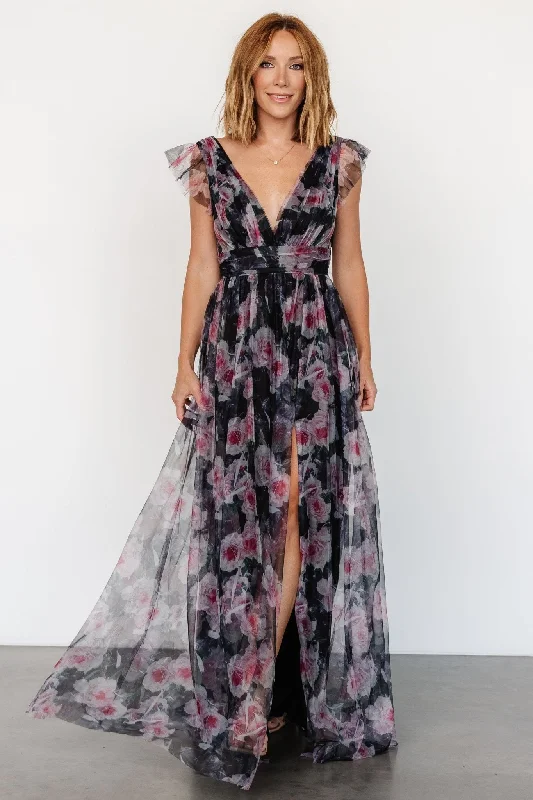 knit dressCarmine Maxi Dress | Black Floral