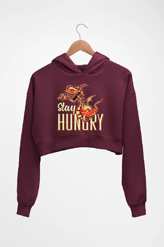 comfortable stylish hoodieHungry Dragon Crop HOODIE FOR WOMEN