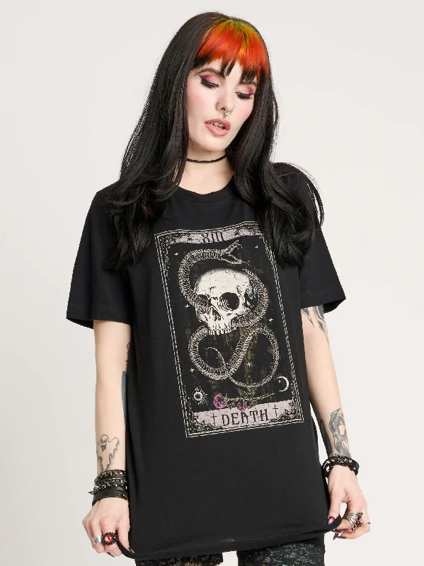 boho dressSnake & Skull Death Tarot T-shirt