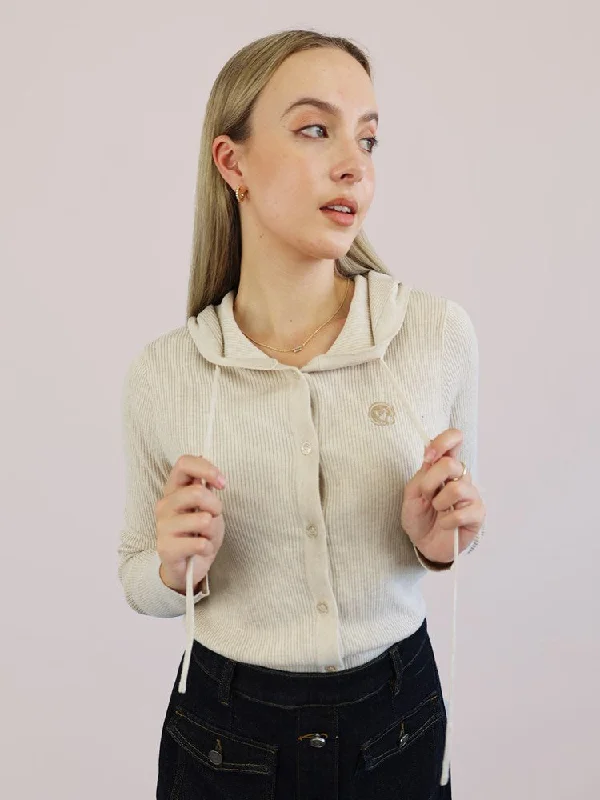 Final Markdown Ribbed Button Cardigan