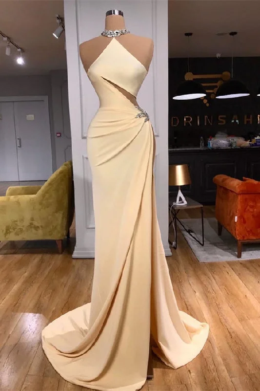 Limited Time Simple Elegant Sleeveless Long Evening DressF04831