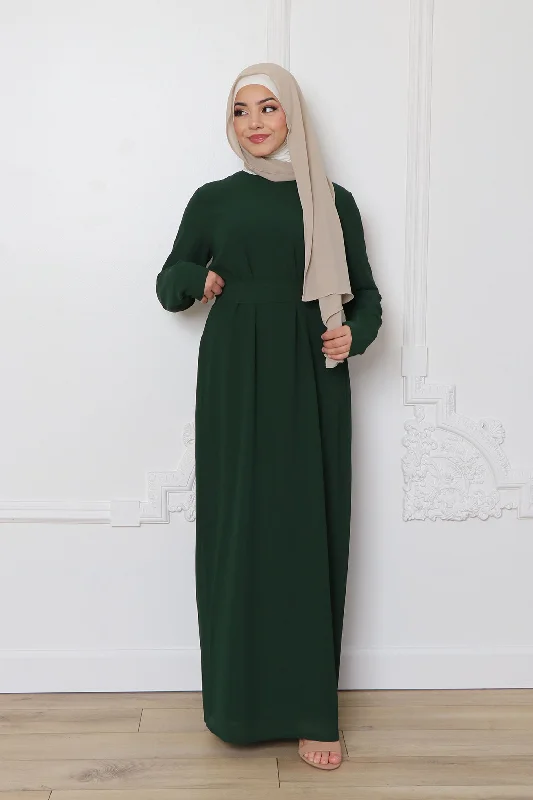 Holiday Sale Irene Chiffon Dress- Emerald