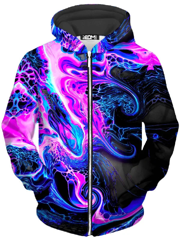 Stock Clearance Liquid Ghost Unisex Zip-Up Hoodie