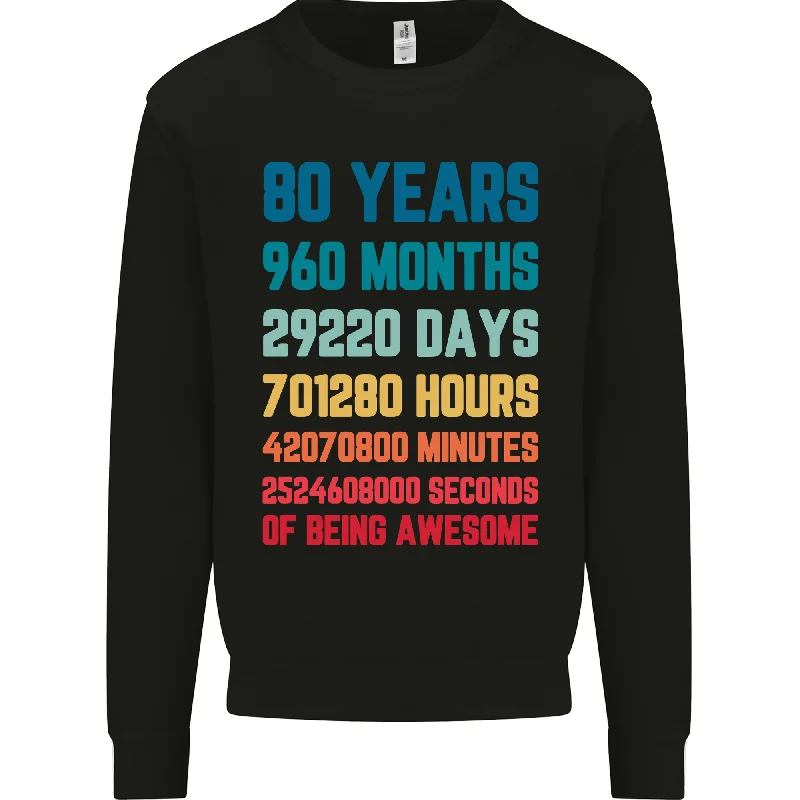 Take Advantage 80th Birthday 80 Year Old Mens Sweatshirt Jumper