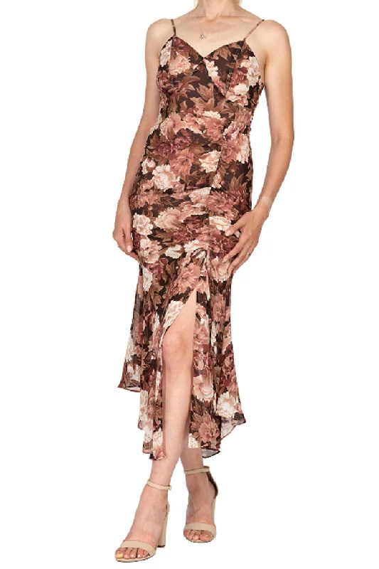Hurry In Spaghetti Strap Slip Dress with Side Slit