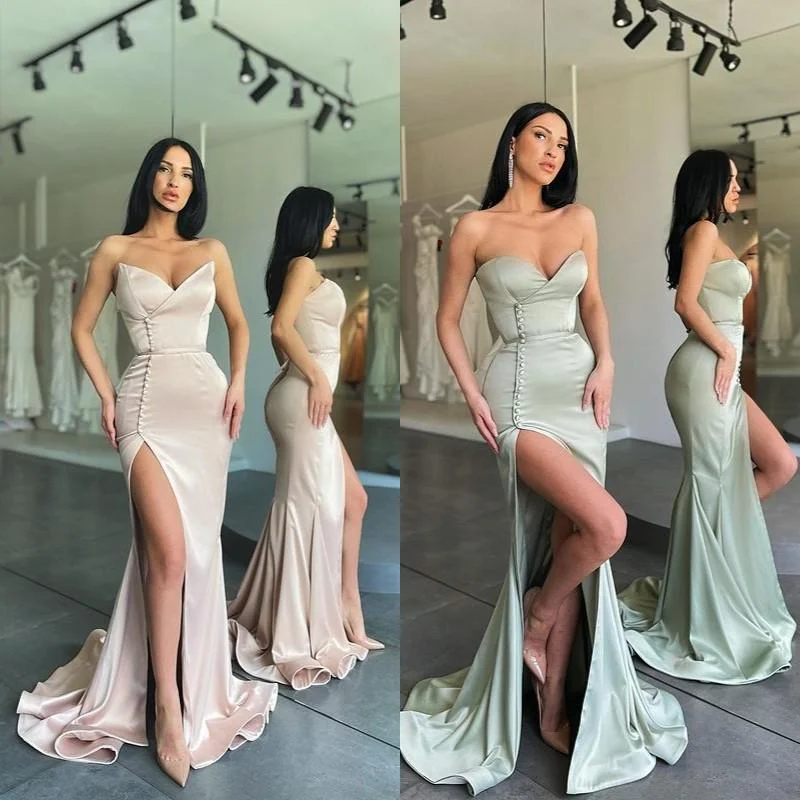 Flash Deals GORGEOUS SWEETHEART MERMAID LONG PROM DRESS WITH SIDE SLIT,DS3526
