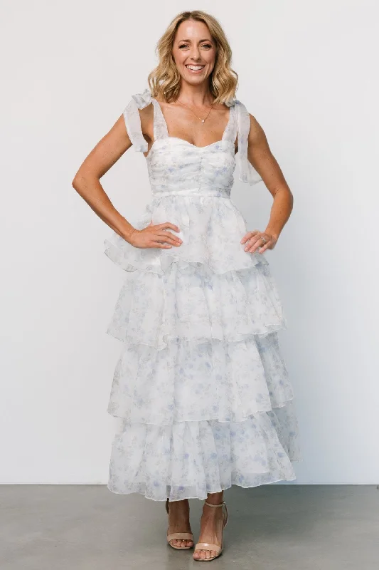 layered dressRosemary Tiered Dress | Light Blue Floral