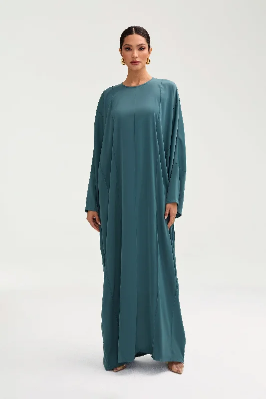 denim dressSidrah Satin Kaftan - Teal