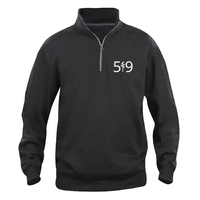 comfy workout sweatshirt519 EMBROIDERED 1/4 ZIP (UNISEX)