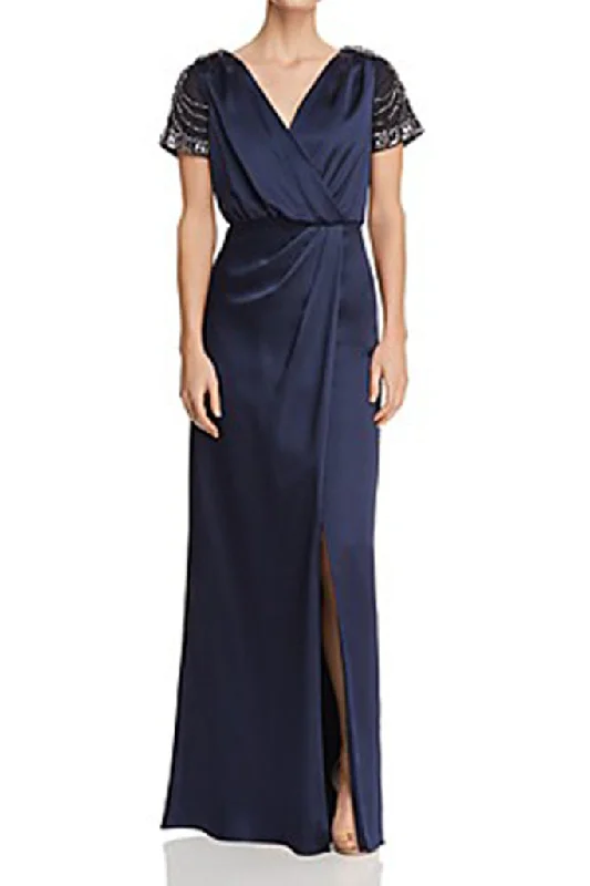 Don't Miss AIDAN MATTOX-TWILIGHT CAP SLEEVE LONG DRESS