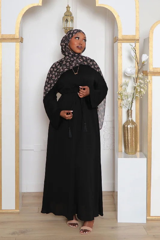 Deal of the Day Ivy Essential Flare Abaya- Black