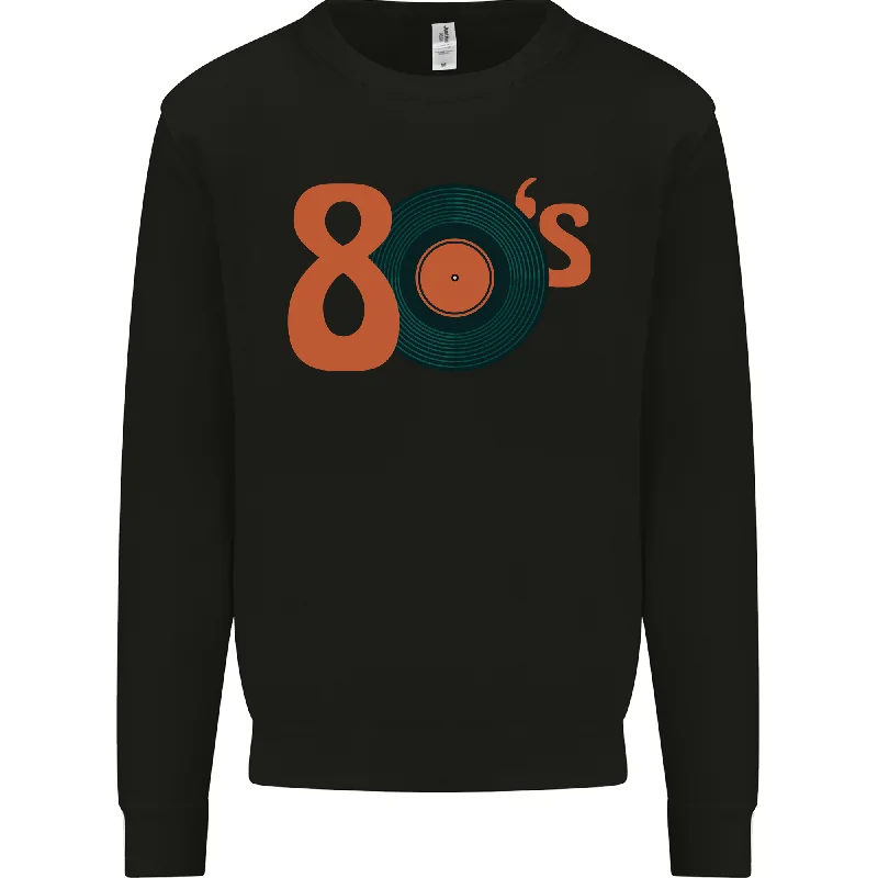 Final Clearance 80s Music Vinyl Record Decks Turntable Mens Sweatshirt Jumper