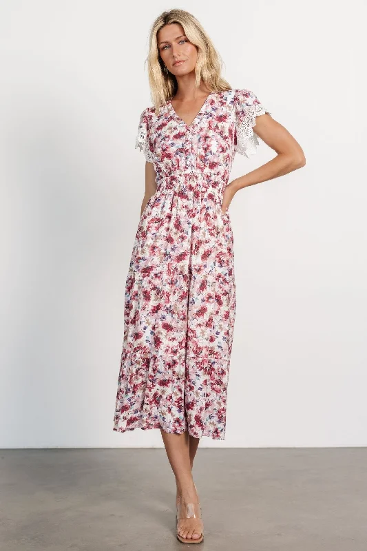 structured dressAliyah Midi Dress | Berry Floral