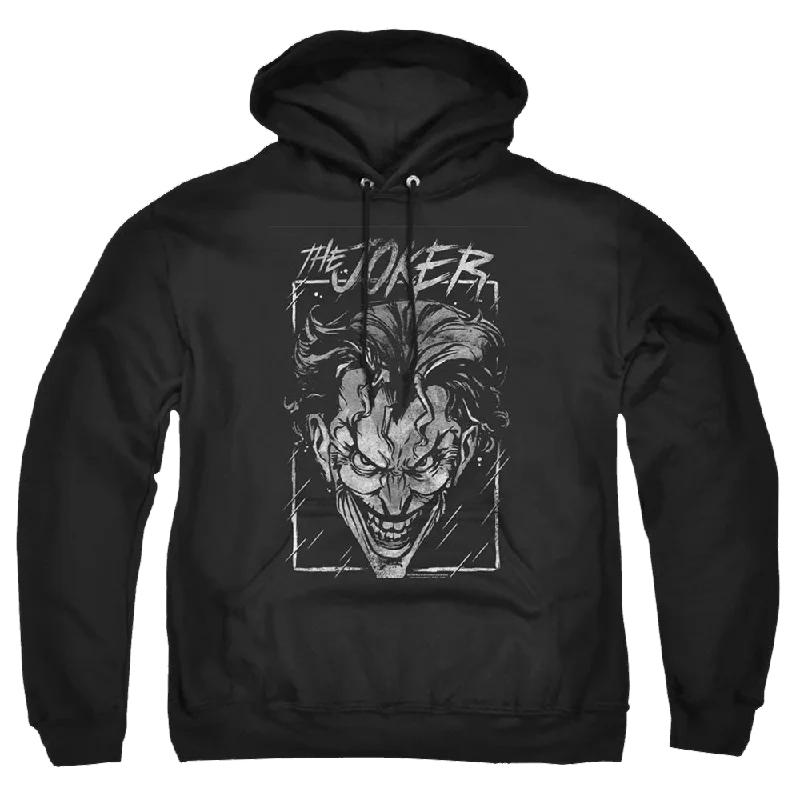 casual streetwear hoodieThe Batman (2022) Joker Storm On Black - Pullover Hoodie