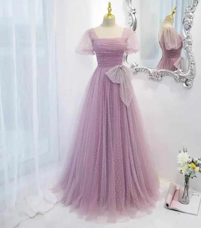 party-ready dressPurple evening dress, temperamental lady dress, dream fairy dress,custom made,DP24586