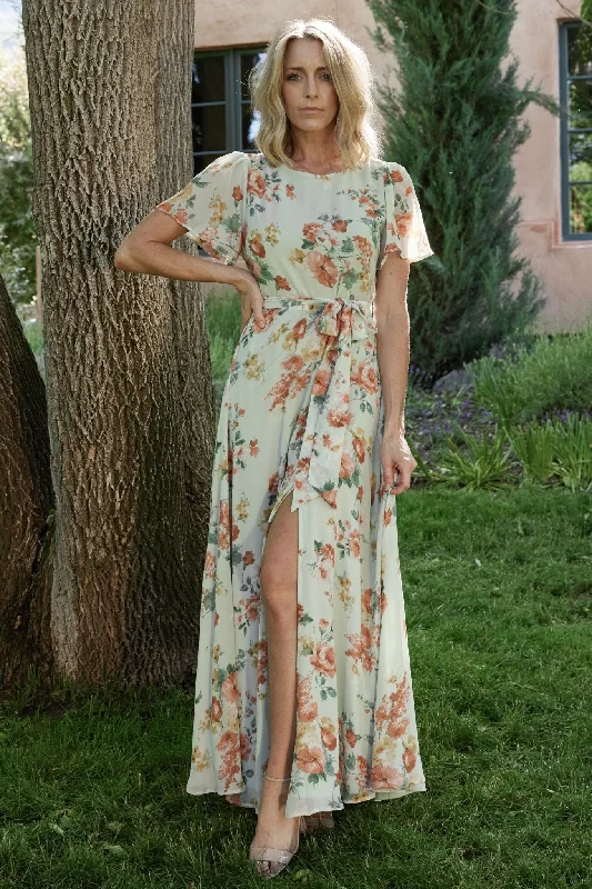 floral dressNaomi Short Sleeve Maxi Dress | Sage Floral