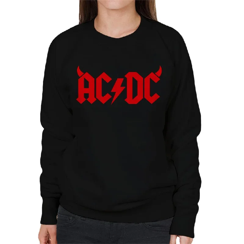 urban sports sweatshirtAC/DC Red Horns Logo Women's Sweatshirt