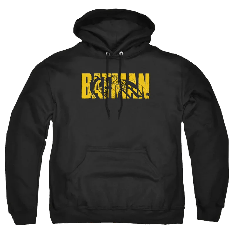 casual hoodie with logoThe Batman (2022) Text On Black - Pullover Hoodie