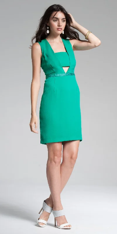 New Deals Panel Open-Front Bodycon Mini Dress - Shamrock