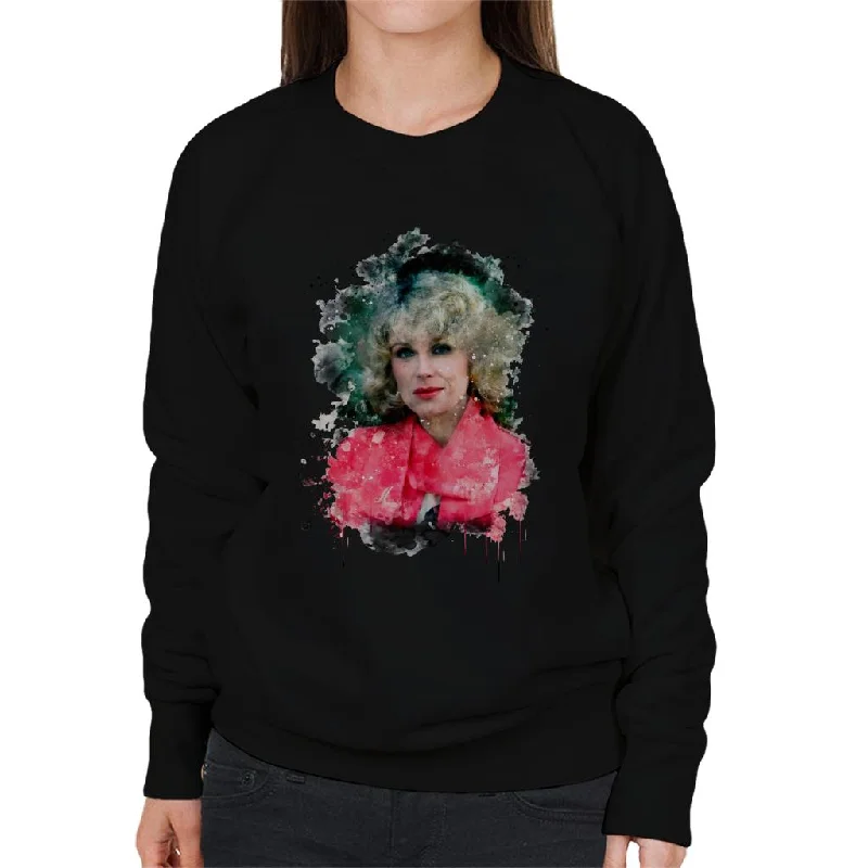 Customer Appreciation Sale TV Times Joanna Lumley Paint Splatter Women's Sweatshirt