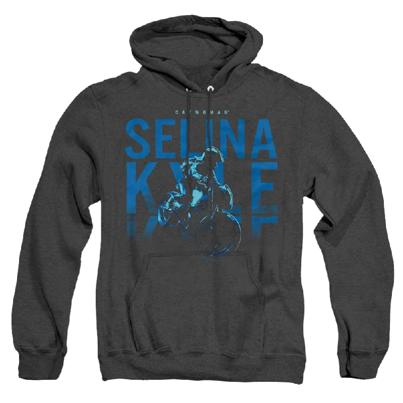 zip-up hoodie for gymThe Batman (2022) Selina Kyle Motorcycle - Heather Pullover Hoodie