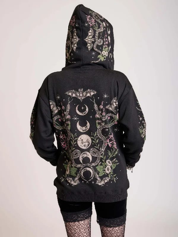 vintage-inspired dressMoon Phase Garden Hoodie