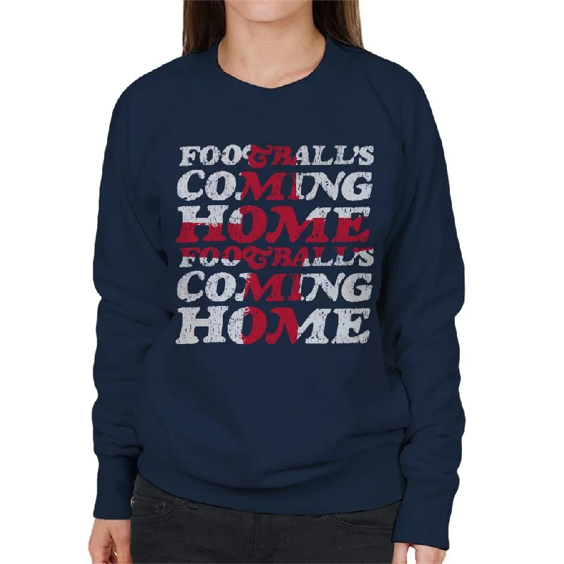 trendy gym wear hoodieFootball's Coming Home Cascade Flag Women's Sweatshirt