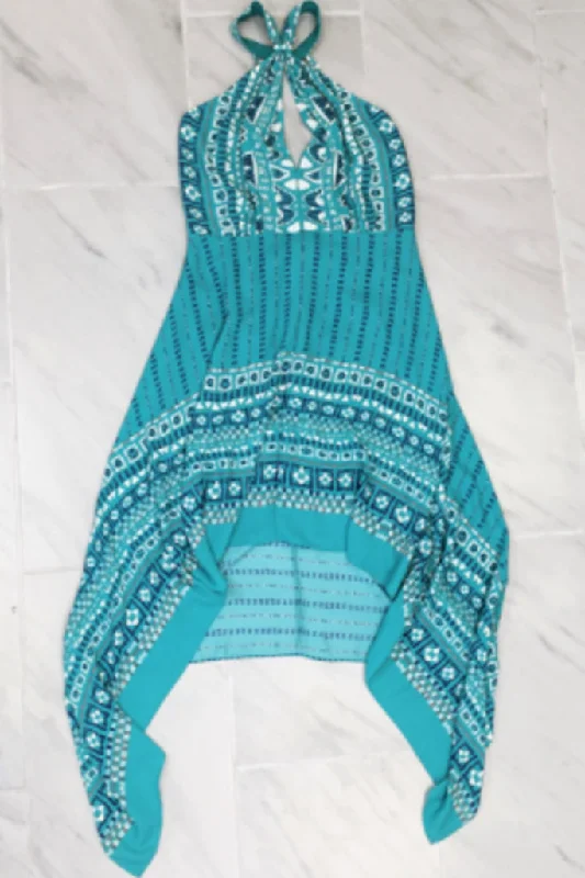 Online Exclusive BCBG Maxazria - Spaghetti Halter Backless Asymmetrical Dress