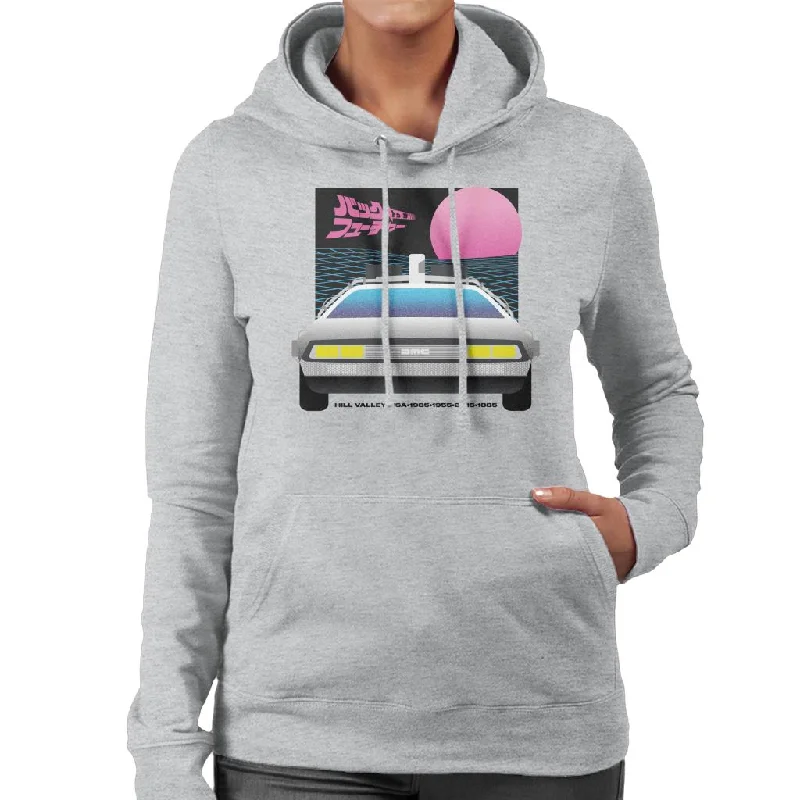 urban street hoodieBack to the Future Delorean Sunset Women's Hooded Sweatshirt