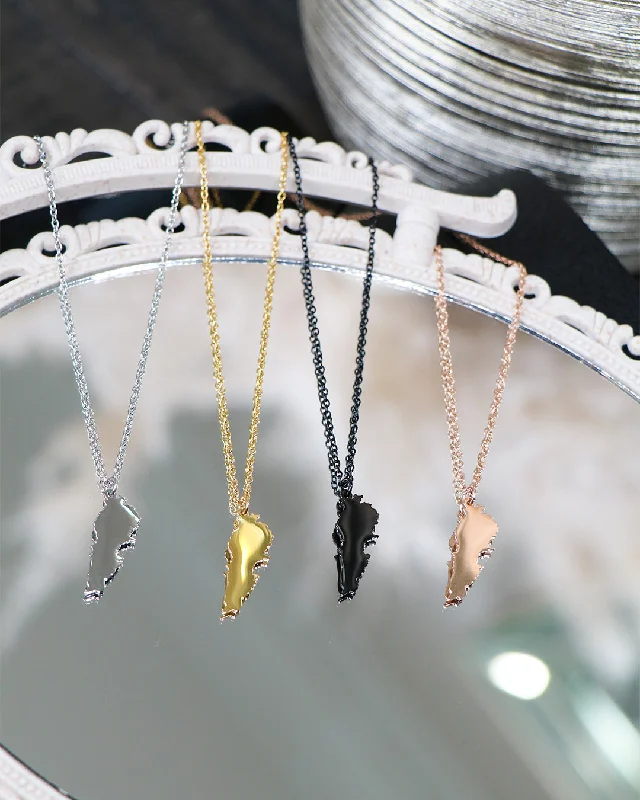 New Deals Birthplace Map Necklace- Lebanon