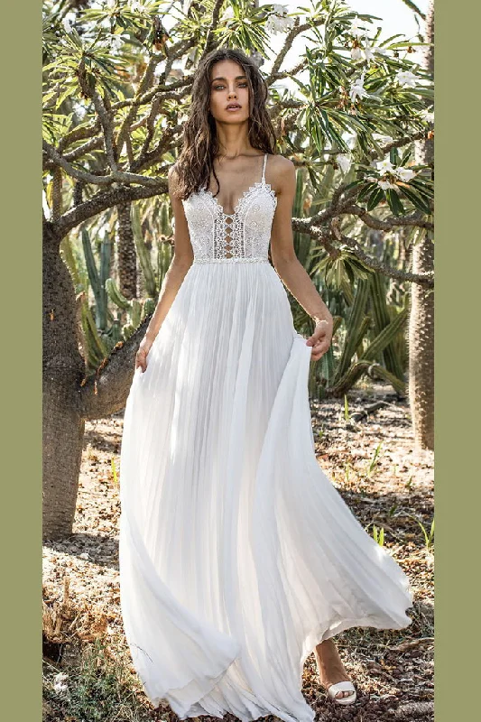 Don't Wait Spaghetti Strap Deep V-neck Maxi Dress - in Clearance S