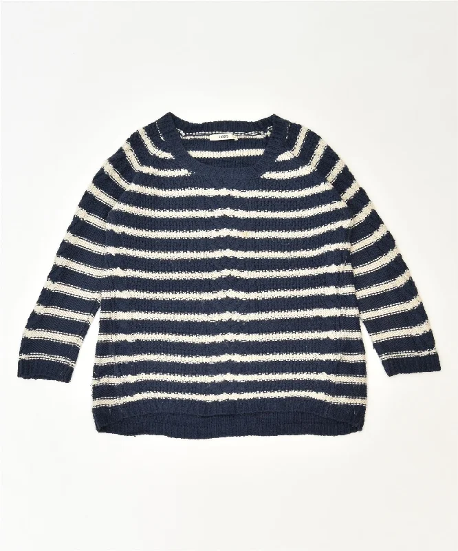 Price Reduction OASIS Womens Boat Neck Jumper Sweater UK 14 Medium Navy Blue Classic