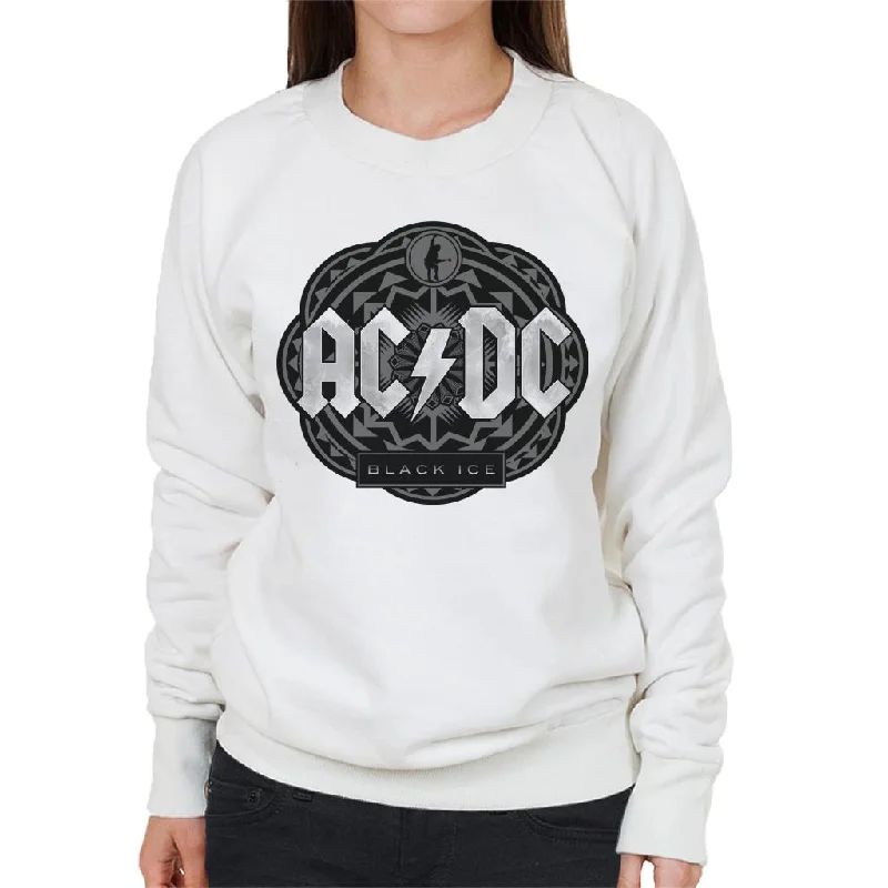 trendy gym wear hoodieAC/DC Black Ice Women's Sweatshirt