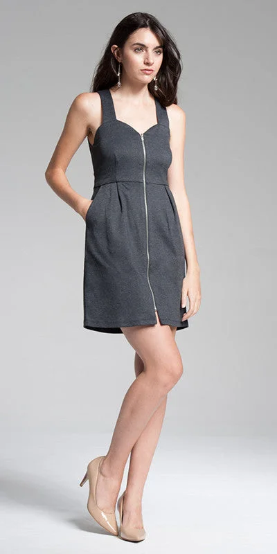 Buy More, Save More Zippered Front Bodycon Mini Dress