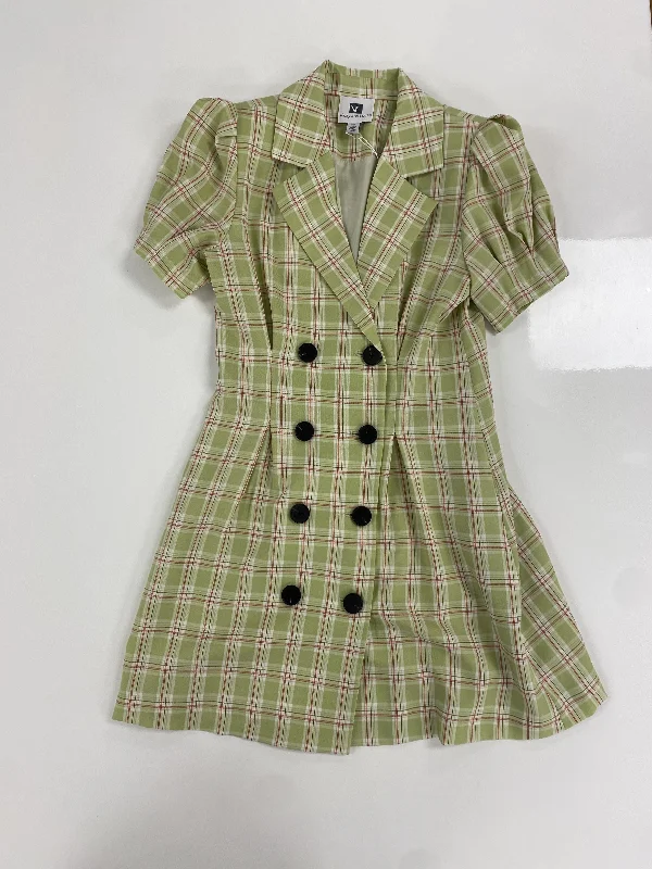 Reduced Prices Blazer Checkered Green Belted Dress