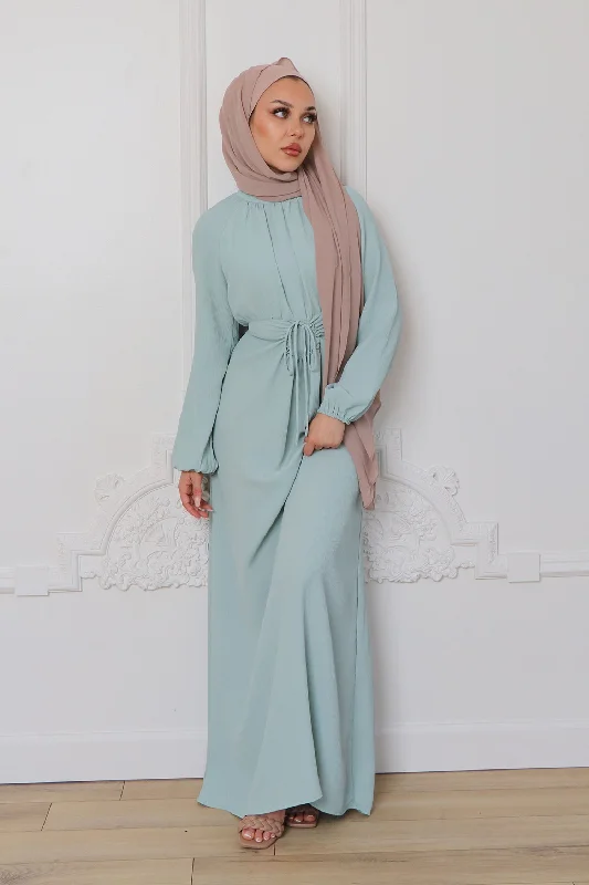 Crazy Deals Kaia Textured Maxi Dress- Dusty Blue