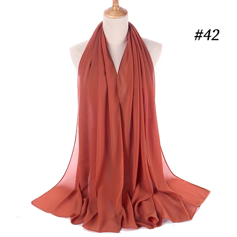 Discount Extravaganza Chiffon Bubble Scarf- Redwood