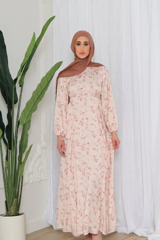 Price Meltdown Serena Floral Embroidery Dress- Rose