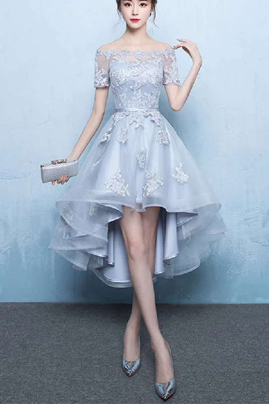 Today’s Deal OFF SHOULDER EMBROIDERED HIGH LOW DRESS