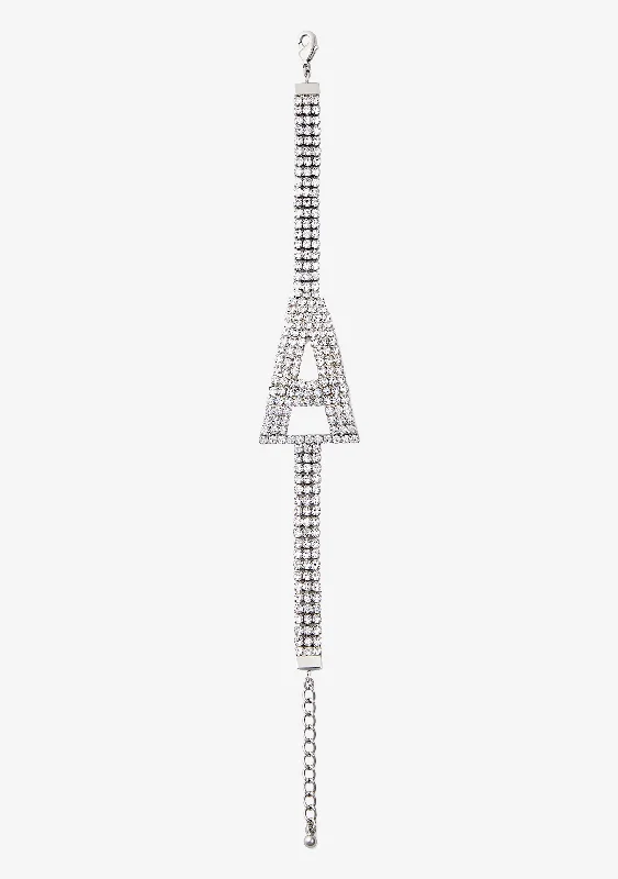 Flash Sale Rhinestone Alphabet Letter Bracelet