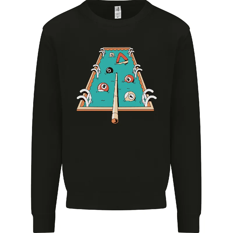 Limited Availability 9-Ball Pool Funny Swimming Pool Mashup Mens Sweatshirt Jumper