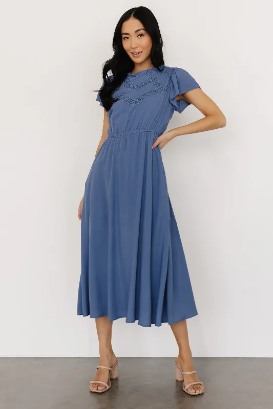 pleated dressPrestyn Midi Dress | Blue