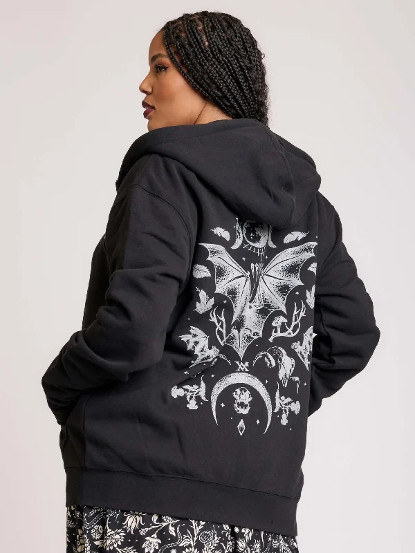 silk dressBats in the Belfry Zip Up Hoodie