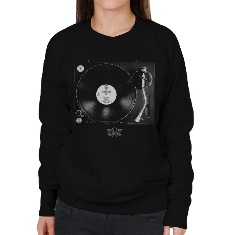 fashionable workout wearDJ International Records Turntable Women's Sweatshirt