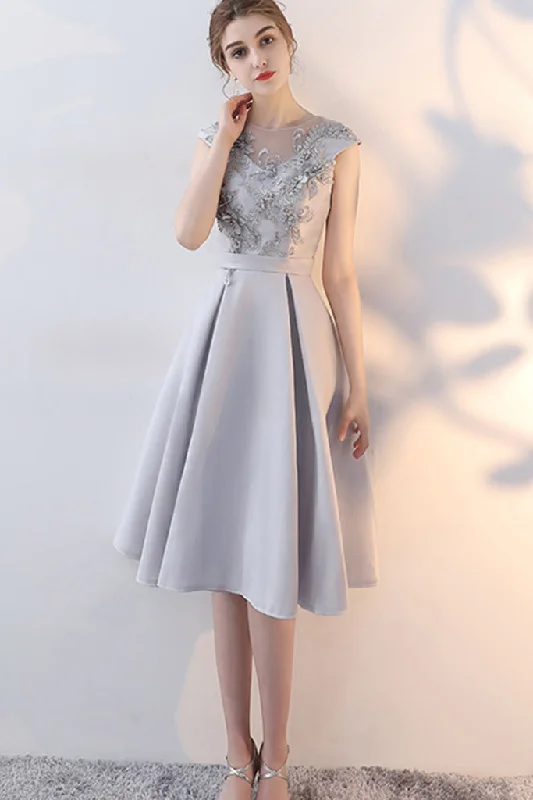 Price Rollback SLEEVELESS BANDAGE BACK SHORT FORMAL DRESS WITH APPLIQUE