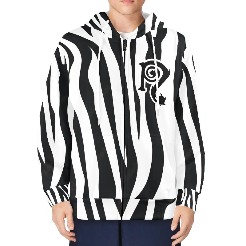 Price Buster Necro - N Symbol - Zebra Fleece Velour Hoodie