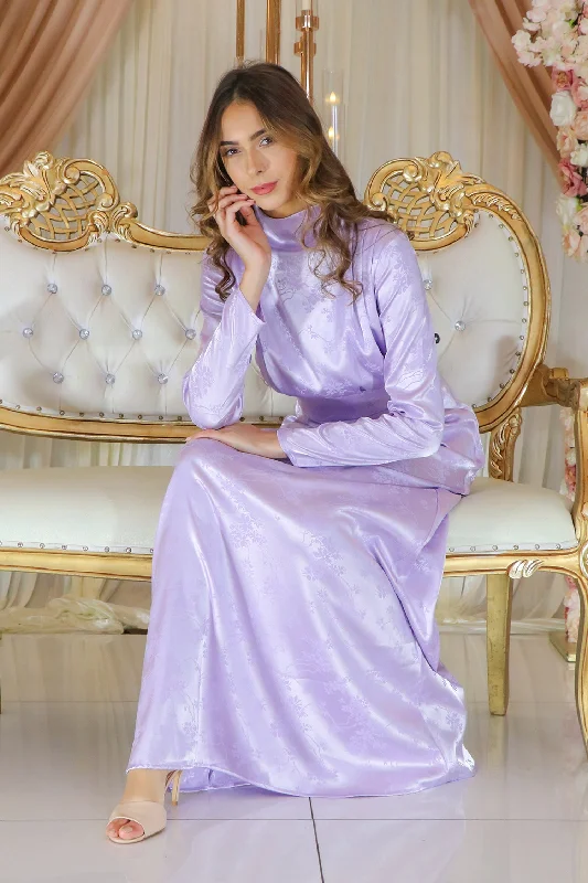 Year-End Sale Bella Satin Dress- Lilac